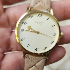 Kate Spade Live Colorfully Genuine Leather Strap Watch